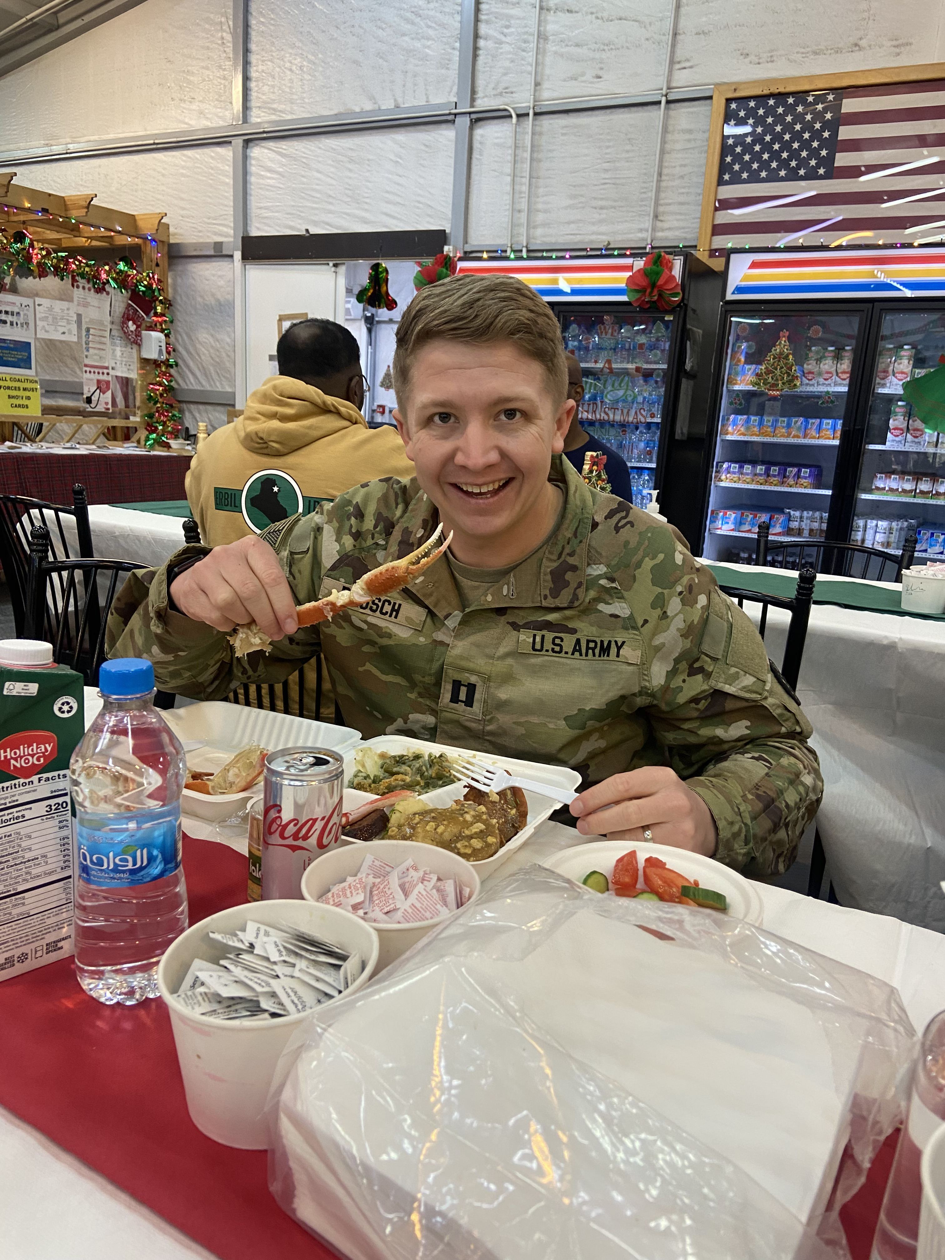 Jeremy C. Rausch with fellow soldiers during deployment downtime